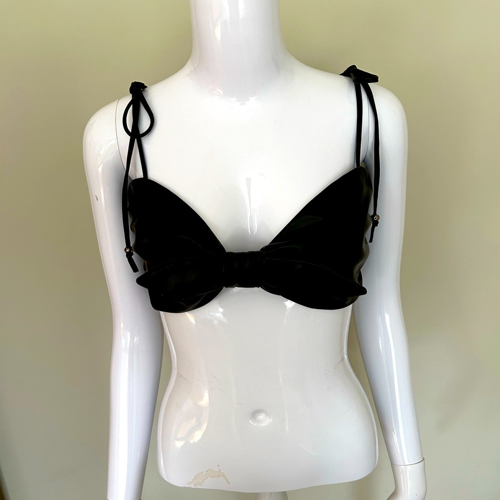 Pilcro faux leather bra